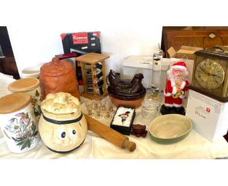 Large selection of miscellaneous items to include rotating spice rack, monitor system 1500 etc 