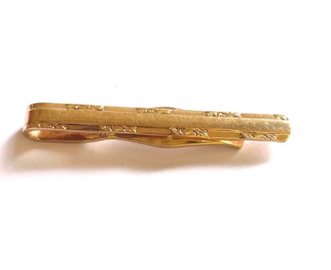 Gents 9ct tie clip, approximate weight: 4.9g 