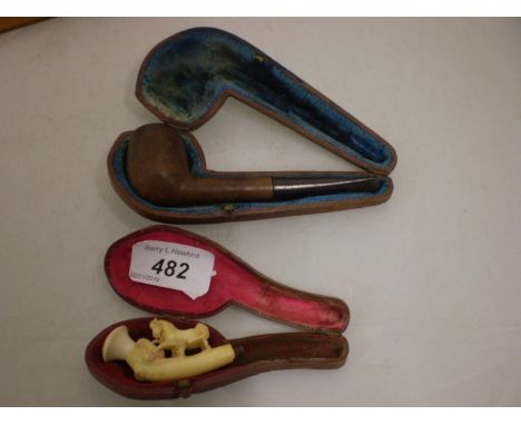 SKIPPER CASED PIPE AND CASED MEERSCHAUM PIPE 