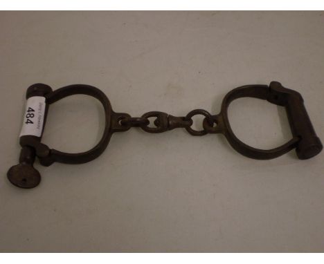 VINTAGE HANDCUFFS WITH KEY 