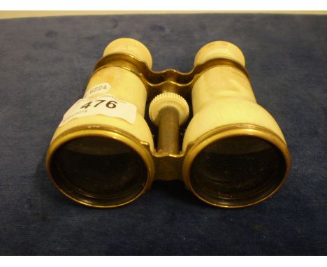 PAIR OF VINTAGE BONE/HORN BINOCULARS