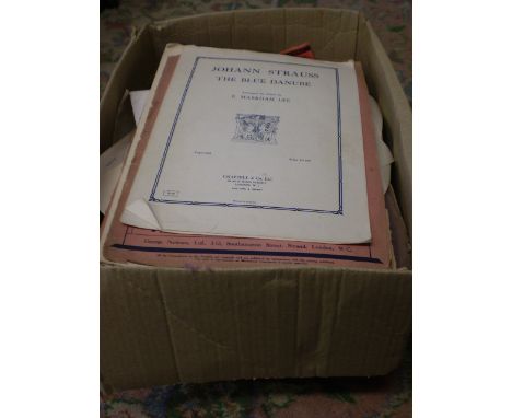 BOX OF VINTAGE SHEET MUSIC