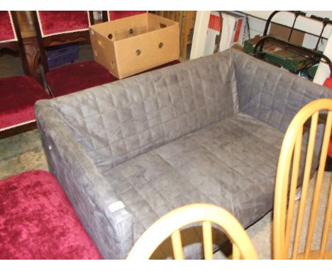 2 SEATER METAL FRAMED SOFA