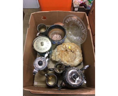 Assorted silver plate, Royal Doulton planter etc. Contactless collection is strictly by appointment on Thursday, Friday and S