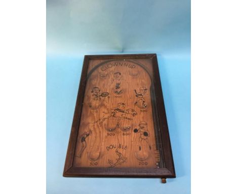 A Clown-N-Up, St Louis Mo. Bagatelle board. Contactless collection is strictly by appointment on Thursday, Friday and Saturda