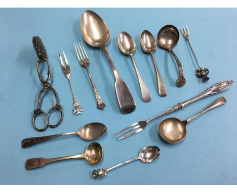 Silver serving spoon, various silver spoons etc. Contactless collection is strictly by appointment on Thursday, Friday and Sa