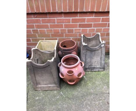 Four chimney pots and a terracotta planter. Contactless collection is strictly by appointment on Thursday, Friday and Saturda