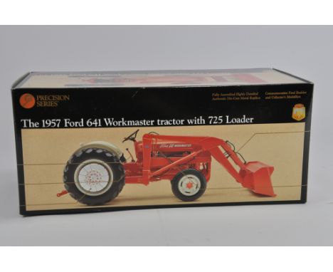 Ertl Precision Series 1/16 1957 Ford 641 Tractor with 725 Loader. NM to M in VG to E Box.