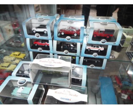 Oxford Automobile Company - a collection of twelve diecast model motor vehicles by Oxford Automobiles and further two Oxford 