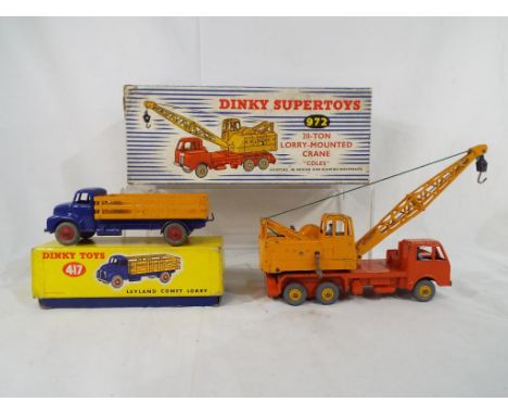 Dinky Toys - a lot to include Dinky #417 Leyland Comet lorry, blue cab and chassis with yellow back and red hubs model appear