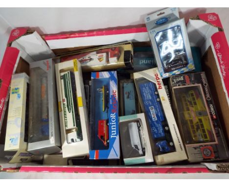 Diecast - a collection of 15 diecast model motor vehicles, predominantly trucks and HGVs to include Cararama, Herpa, Junior R