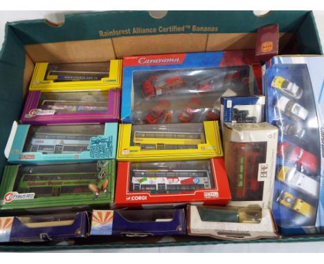 Diecast Models - a good mixed lot of good quality diecast double decker buses, Corgi Cararama, EFE and other predominantly mi