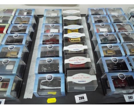 Oxford Diecast - seven 1:76 Railway Scale diecast model motor vehicles and seven Automobile Co diecast model motor vehicles, 