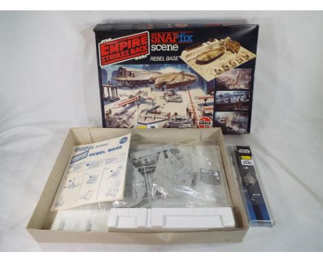 Star Wars - an Airfix model kit from the Star Wars Empire Strikes Back series of The Rebel Base and a Star Wars metal fliptop