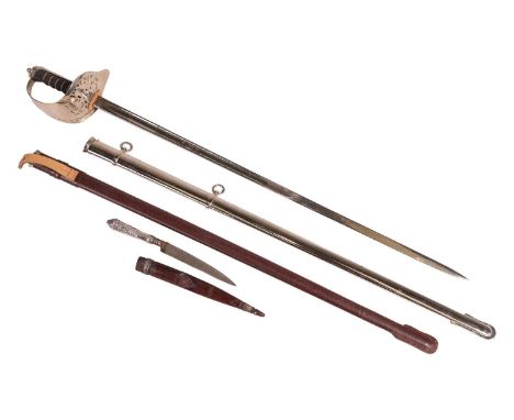 Wilkinson Sword, an 1897 pattern, officer's dress sword, 20th century, with a dress and travel scabbard. 102 cm long overall,