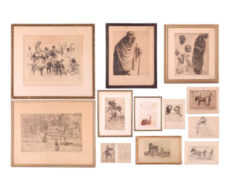 Erich Wolsfeld (Polish, 1884 - 1956), A collection of etchings, each signed in pencil, dating from 1938 to 1956, many with pe
