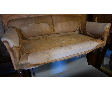 A three seater traditional sofa frame for re-upholstery, 200 cm x 100 cm deep x 83 cm h o/all&nbsp;