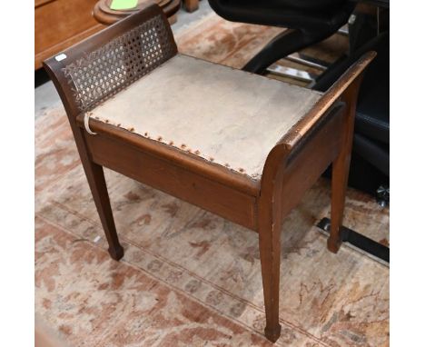 An Edwardian box seated piano stool&nbsp;