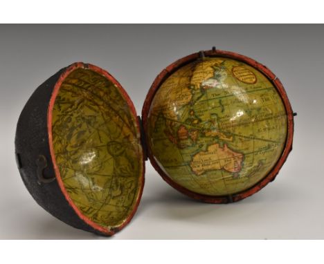 A late George III terrestrial pocket globe, by Williams &amp; Haydon, Aldermanbury, London, 3" gore, intersecting Equator and