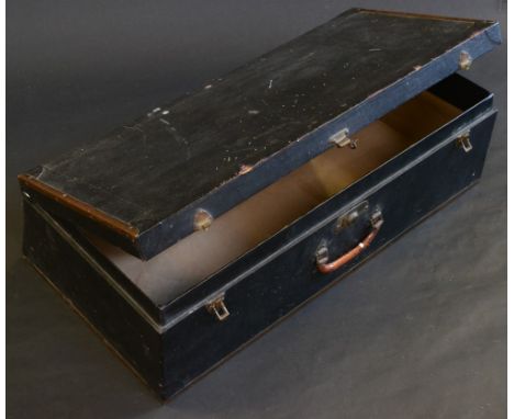 Automobilia - a. J. B. Brooks &amp; Co Ltd rectangular brass mounted travelling trunk, for an motor vehicle, brass lever lock