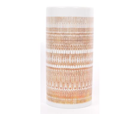 A late contemporary 20th century German designer Studio-Linie design vase by&nbsp;Rosenthal. A tall cylindrical shaped vase w