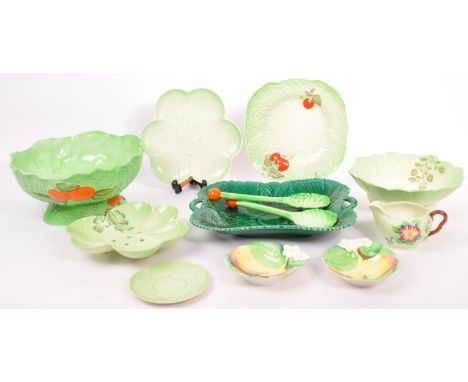 A collection of 20th century Carltonware. The Carlton ware collection to include cabbage dish, creamer and saucer, soap dish,
