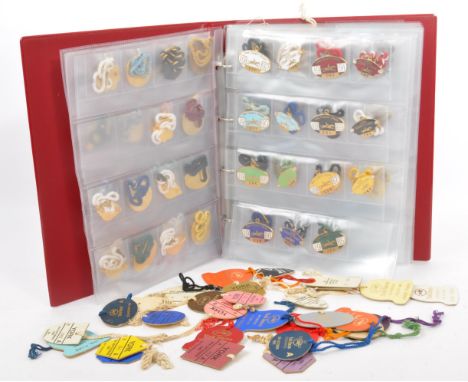 Of sport / horse racing interest - A large extensive collection of York County Stand horse racing enamel badges and cardboard