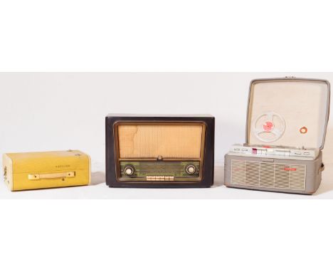 A collection of 20th Century vintage retro&nbsp;audio and Hi-Fi, to include Philips portable turntable / record player in yel