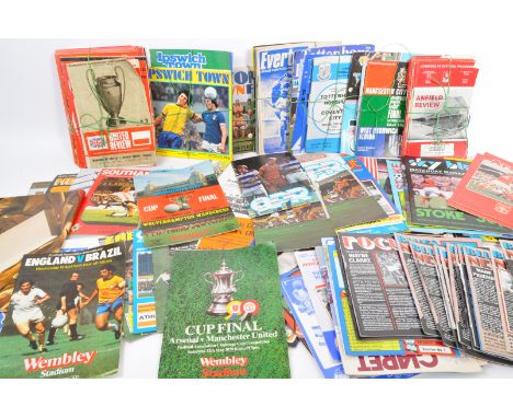 A collection of 200 + vintage 20th Century 1968 - 1990 Football Programmes to include; FA Cup - Liverpool, European Champions