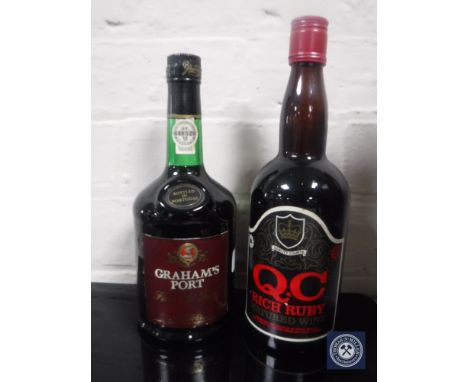 A 70cl bottle of Graham's Fine Old Ruby Port, together with a bottle of QC Rich Ruby Matured Wine (2)