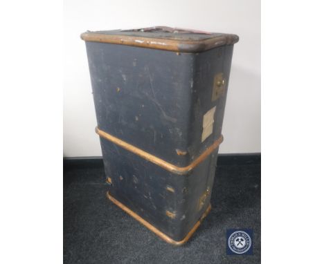 An early 20th century shipping trunk