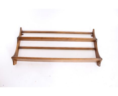 An Ercol open hanging plate rack, 96cm wide