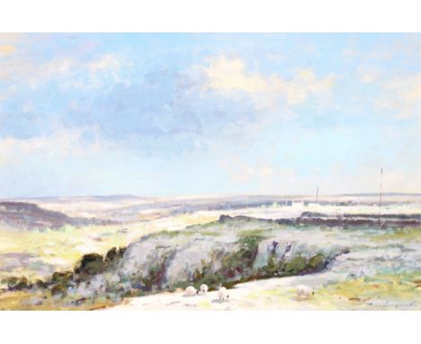 James Longueville oil on board 'Light On The Burren', signed bottom right corner, 49cm x 70cm