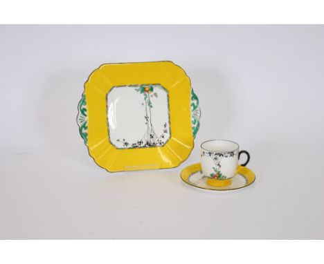 A collection of Shelley Teaware, comprising fruit serving bowl, five other bowls, two sandwich plates, eleven side plates, ni
