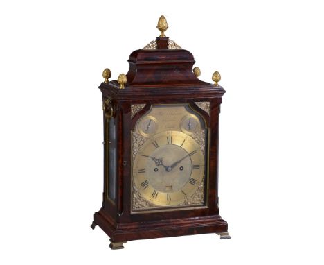  A fine George III gilt brass mounted mahogany table clock Robert Fleetwood, London, circa 1780  The five pillar twin fusee b