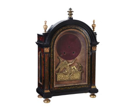 Ω A French Louis XV Boulle Religeuse table clock case Unsigned, circa 1690, the case probably attributed to the workshop of A