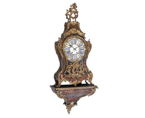 Ω A Louis XV style gilt brass mounted Boulle bracket clock The dial signed for Passeral, Paris, late 19th century The two tra