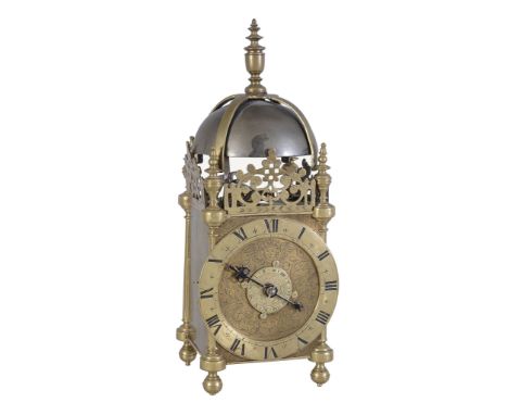 A rare Charles I  first period  brass lantern clock Anonymous but possibly by Richard Milbourne, London, circa 1620-30; the d