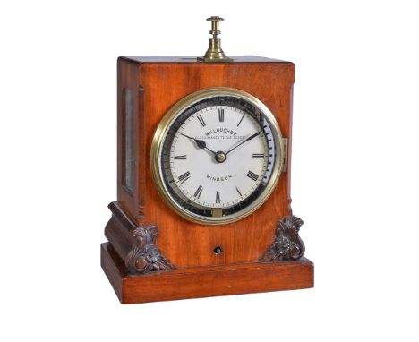  A Victorian mahogany night watchman's tell-tale bracket clock or noctuary  Probably by Smith and Sons, London, for Willoughb