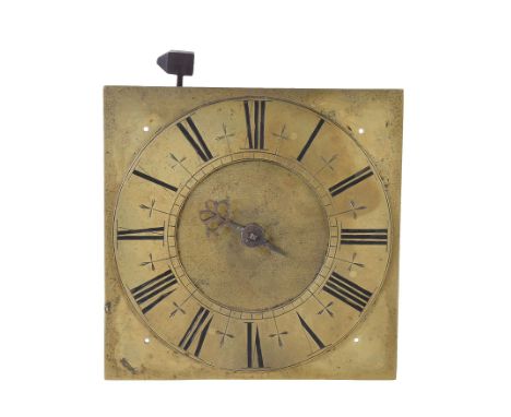  A William and Mary thirty-hour wall clock movement and dial Unsigned, probably London circa 1690-95  The single-handed poste