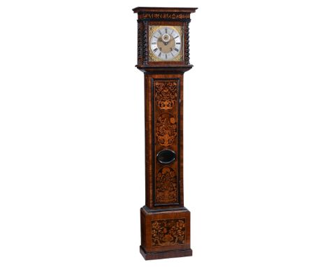  A fine William and Mary walnut, olive wood and floral marquetry longcase clock of month duration James Clowes, London, circa