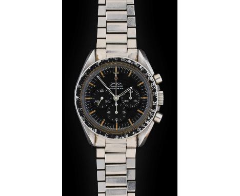 A Pre-Moon Stainless Steel Chronograph Wristwatch, signed Omega, model: Speedmaster Professional, ref: 145012, 1967, (calibre