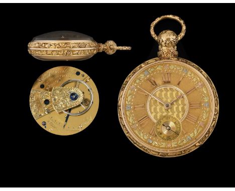 A Good 18 Carat Gold Pair Cased Pocket Watch, signed Robt Roskell, Liverpool, 1818/1820, single chain fusee patent movement s