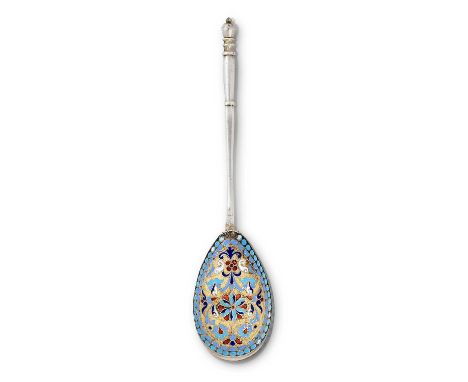 the back of the oval bowl with vari-colour cloisonne enamel foliage and flowers on a matted ground, the faceted slightly tape
