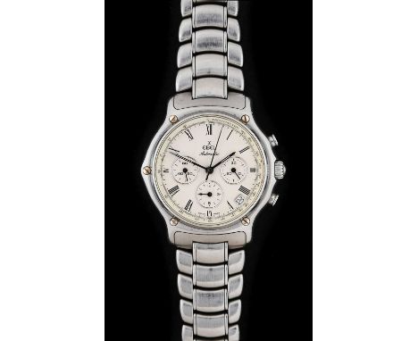 A Stainless Steel Automatic Calendar Chronograph Wristwatch, signed Ebel, model: 1911 Chronograph Classic, ref: 9134901, circ