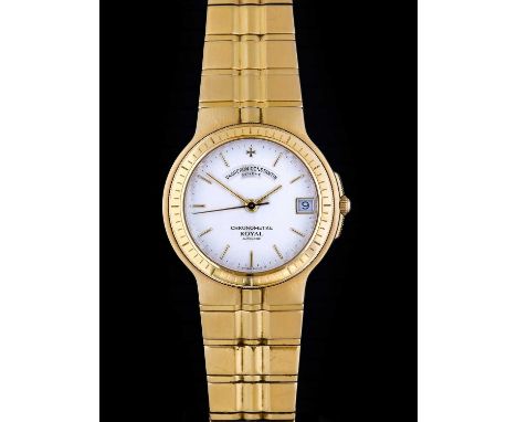An 18 Carat Gold Automatic Calendar Centre Seconds Wristwatch, signed Vacheron &amp; Constantin, Geneve, Officially Certified