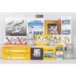 20 Flugzeugmodelle und Setpackungen, dabei Dragon Airbus A380, Schabak Condor, Herpa ...