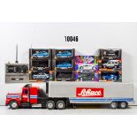 Konv. Modellfahrzeuge, dabei Schuco Lkw, Kunststoff, L ca. 65 cm mit Fernsteuerung, ...