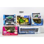 Modellfahrzeuge, dabei Rietze Mercedes-Benz Citaro, Guitoy BMW R-1100 RT Polizei, ...