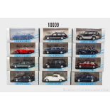 12 Minichamps Modellautos, dabei Mercedes-Benz 300 S, BMW 502 V8 Limousine usw. Metall, ...